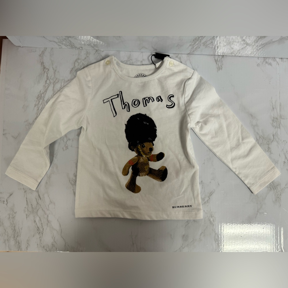 Burberry Kids Matching Set - White and Tan - Picture 3 of 8